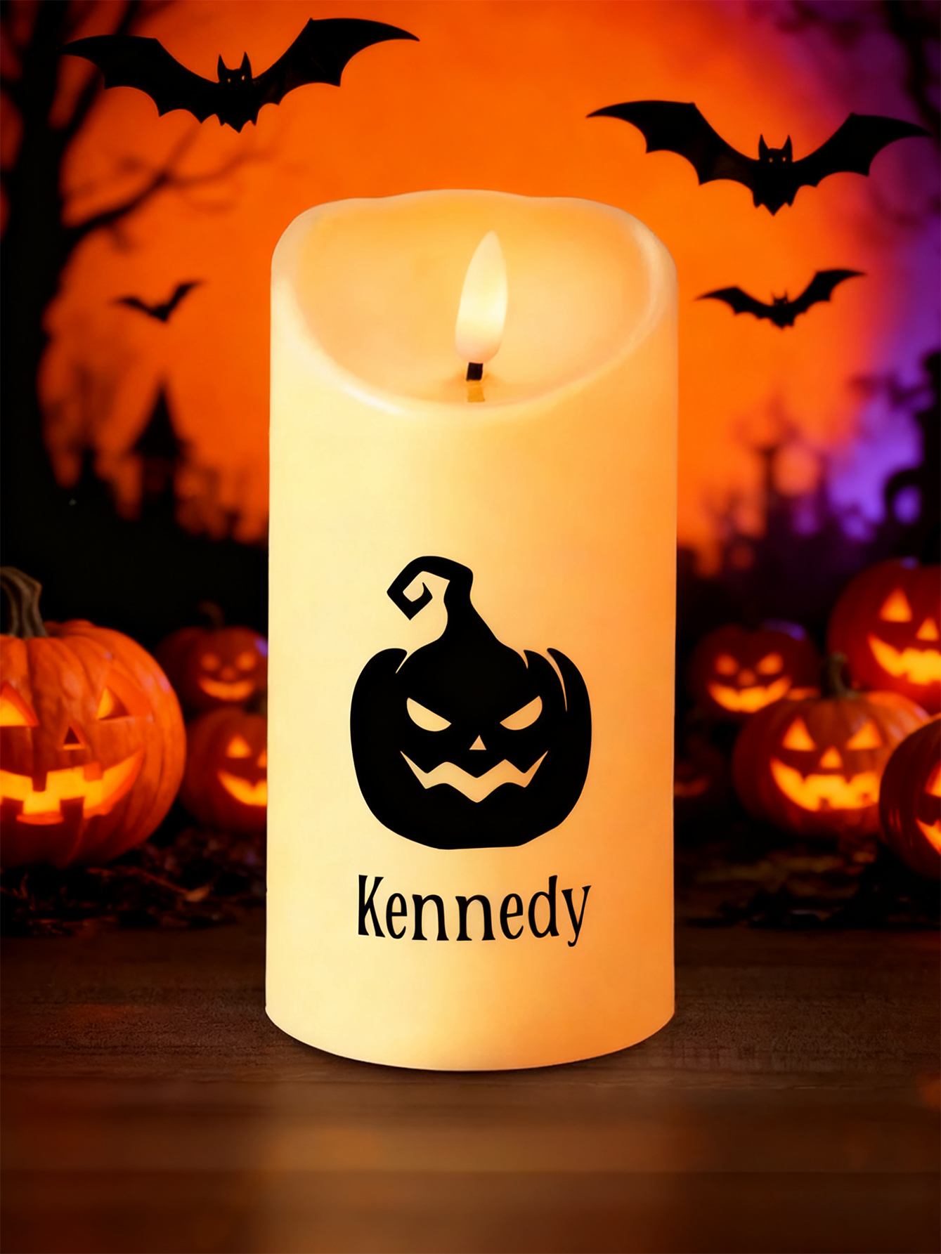 Halloween Personalized Flame-Free LED Candles